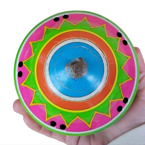 Vintage Spinning Top Ohio Art Circus Animals Lithography Made in USA - Picture 4 of 5